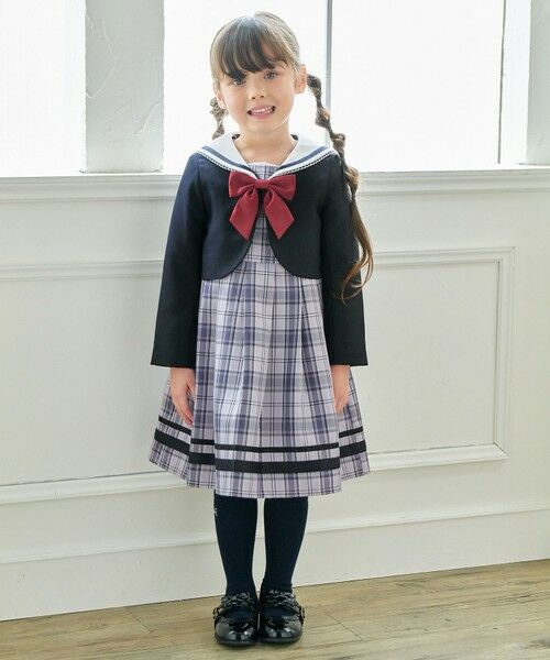 ANY / エニィ ロング・マキシ丈ワンピース | 【2点セット】セーラージャケット+チェックワンピース | 詳細2