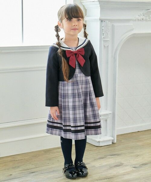 ANY / エニィ ロング・マキシ丈ワンピース | 【2点セット】セーラージャケット+チェックワンピース | 詳細3