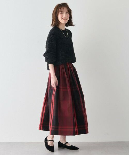 ANY / エニィ ミニ・ひざ丈スカート | 【洗濯機可/ウエストゴム】ビックチェックタフタスカート | 詳細22