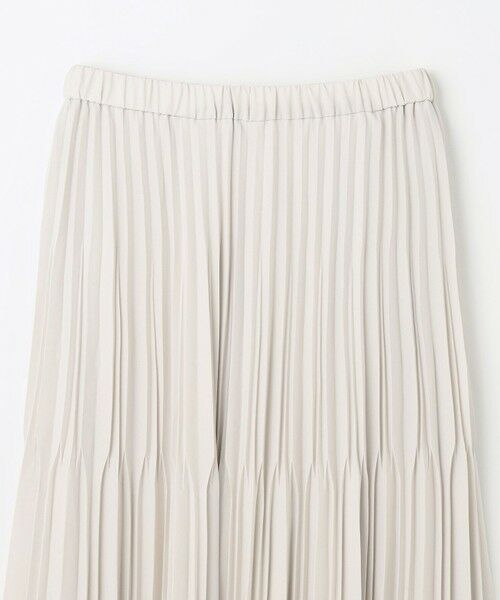 新品　コムコム　レア　白 プリーツスカート　値下げ ロングスカート プリーツ加工スカート ウエスト総ゴム 透け感
