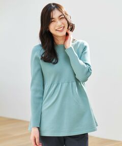 ANY / エニィ ニット・セーター | 【洗濯機可】リブコンビペプラムニット