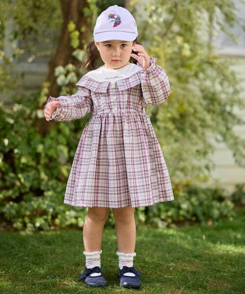 ANY / エニィ ロング・マキシ丈ワンピース | チェックドッキングワンピース | 詳細3