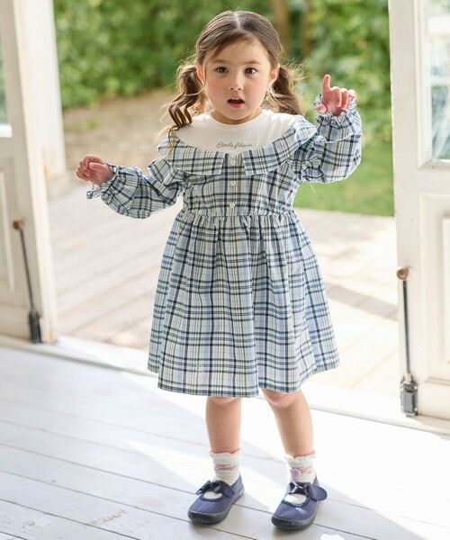 ANY / エニィ ロング・マキシ丈ワンピース | チェックドッキングワンピース | 詳細18