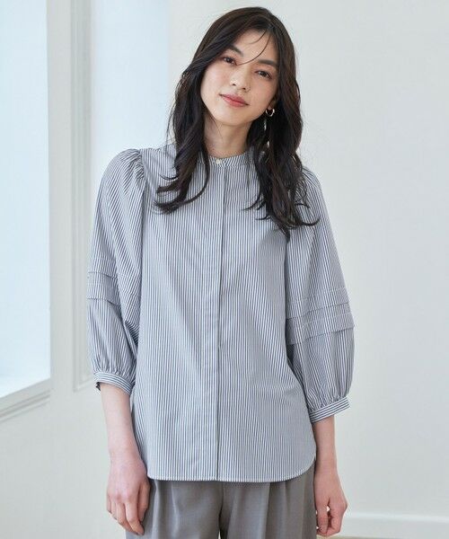 ANY / エニィ シャツ・ブラウス | 【接触冷感/UVカット/抗菌防臭/速乾】エニィファンクションタックスリーブブラウス | 詳細1