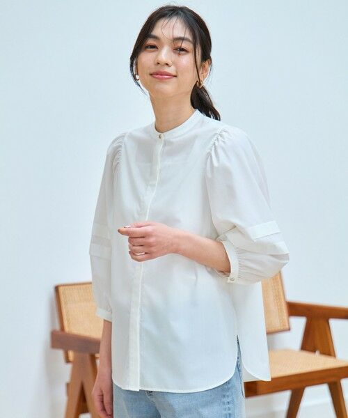 ANY / エニィ シャツ・ブラウス | 【接触冷感/UVカット/抗菌防臭/速乾】エニィファンクションタックスリーブブラウス | 詳細8