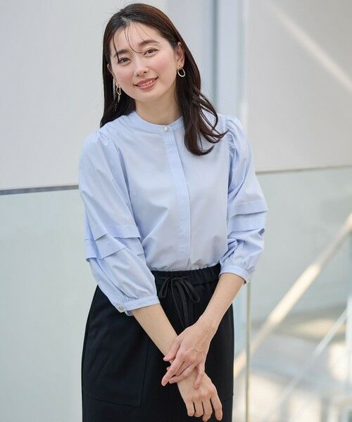 ANY / エニィ シャツ・ブラウス | 【接触冷感/UVカット/抗菌防臭/速乾】エニィファンクションタックスリーブブラウス | 詳細14