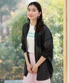 ANY / エニィ シャツ・ブラウス | 【洗濯機可】シアーストライプシャツ