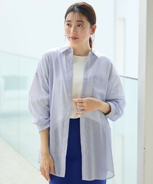 ANY / エニィ シャツ・ブラウス | シアーストライプシャツ | 詳細7