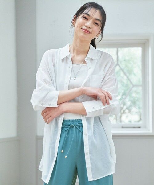 ANY / エニィ シャツ・ブラウス | シアーストライプシャツ | 詳細21