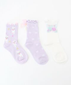 ANY / エニィ ソックス | 【3点セット】ソックス （ネコ）