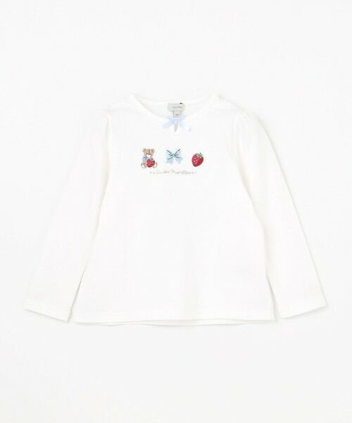 ANY / エニィ カットソー | テディベリー刺繍 長袖Tシャツ | 詳細5