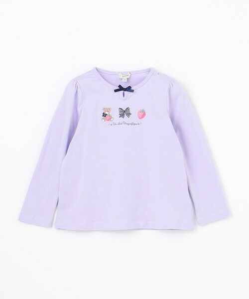 ANY / エニィ カットソー | テディベリー刺繍 長袖Tシャツ | 詳細15