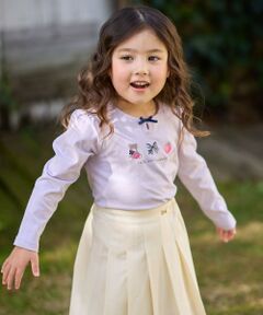 ANY / エニィ カットソー | テディベリー刺繍 長袖Tシャツ