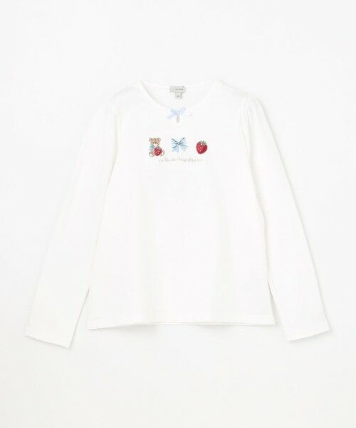 ANY / エニィ カットソー | テディベリー刺繍 長袖Tシャツ | 詳細5