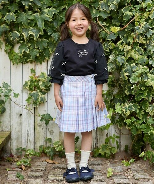 ANY / エニィ カットソー | リボン×チュール 七分袖Tシャツ | 詳細2