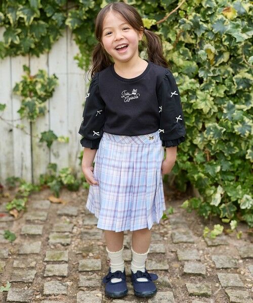 ANY / エニィ カットソー | リボン×チュール 七分袖Tシャツ | 詳細3