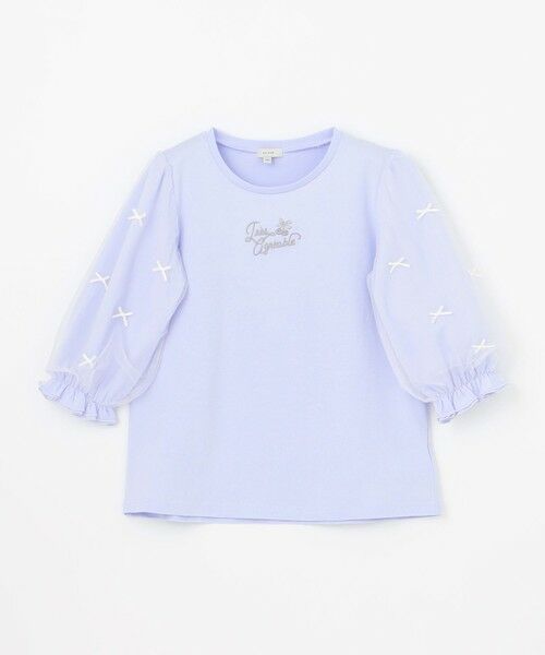 ANY / エニィ カットソー | リボン×チュール 七分袖Tシャツ | 詳細9