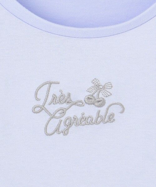 ANY / エニィ カットソー | リボン×チュール 七分袖Tシャツ | 詳細12