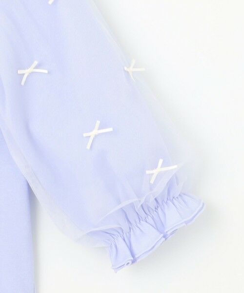 ANY / エニィ カットソー | リボン×チュール 七分袖Tシャツ | 詳細13