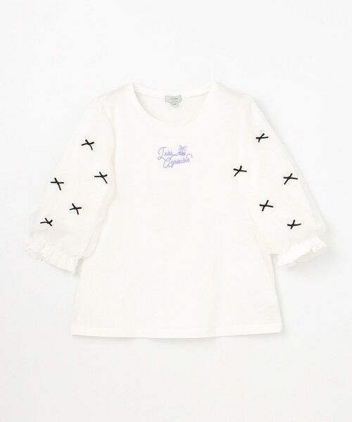 ANY / エニィ カットソー | リボン×チュール 七分袖Tシャツ | 詳細19