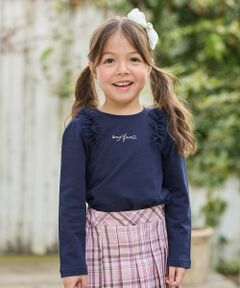 ANY / エニィ カットソー | チュールフリル 長袖Tシャツ