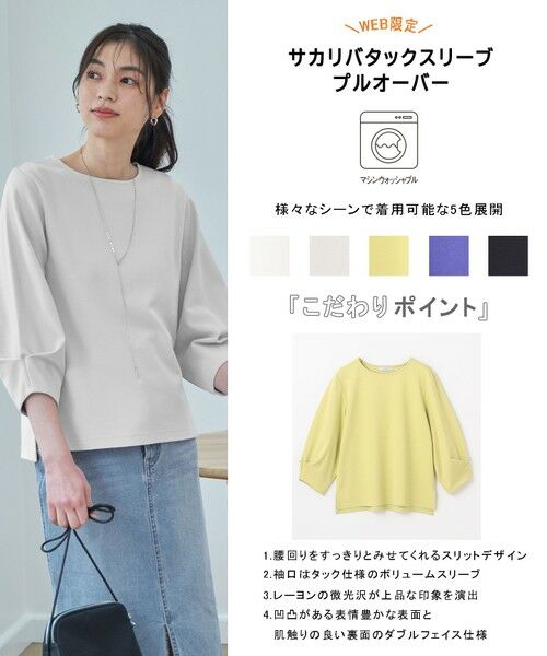 ANY / エニィ カットソー | 【WEB限定/洗濯機可/5色展開】サカリバタックスリーブプルオーバー | 詳細19