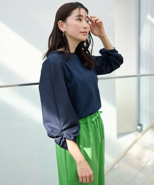 ANY / エニィ カットソー | 布帛ねじり袖コンビプルオーバー | 詳細1