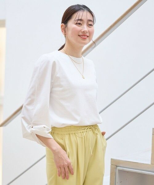 ANY / エニィ カットソー | 布帛ねじり袖コンビプルオーバー | 詳細7