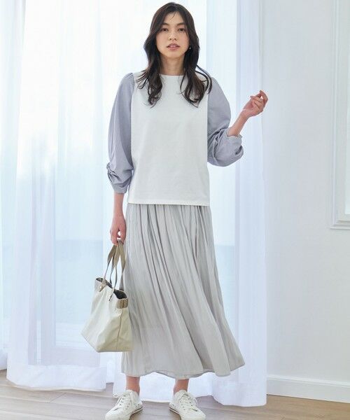 ANY / エニィ カットソー | 布帛ねじり袖コンビプルオーバー | 詳細16