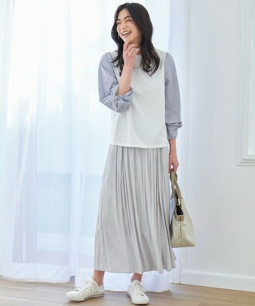 ANY / エニィ カットソー | 布帛ねじり袖コンビプルオーバー | 詳細18