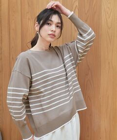 ANY / エニィ ニット・セーター | バスクボーダーニットプルオーバー