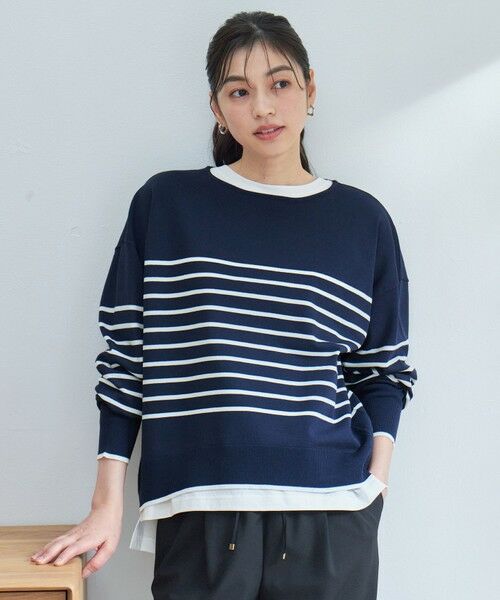 ANY / エニィ ニット・セーター | バスクボーダーニットプルオーバー | 詳細1