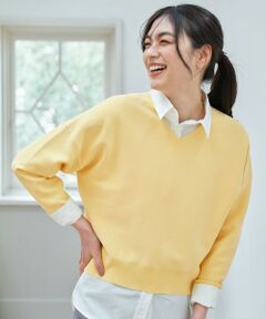 ANY / エニィ ニット・セーター | 【5色展開】Ｖネックガーターニットプルオーバー