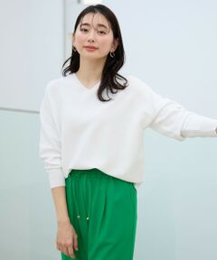 ANY / エニィ ニット・セーター | 【5色展開】Ｖネックガーターニットプルオーバー