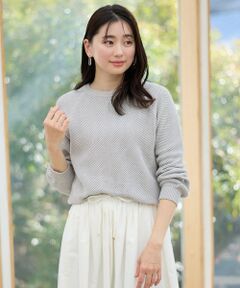 ANY / エニィ ニット・セーター | 【手洗い可/UVカット】シャイニーコットンニット