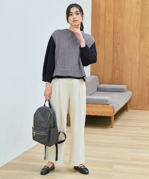 ANY / エニィ ベスト | 【洗濯機可】パターンメッシュニットベスト | 詳細4