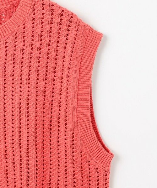 ANY / エニィ ベスト | 【洗濯機可】パターンメッシュニットベスト | 詳細15