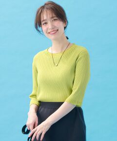 ANY / エニィ ニット・セーター | 【洗濯機可/UVカット/アンチピリング】ポイントシアーリブニット
