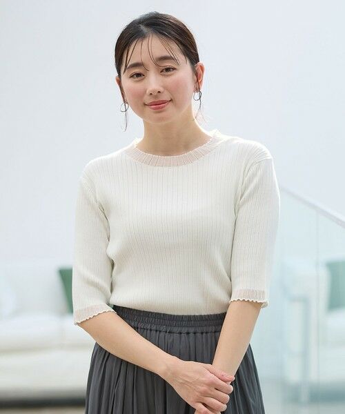 ANY / エニィ ニット・セーター | 【洗濯機可/UVカット/アンチピリング】ポイントシアーリブニット | 詳細11