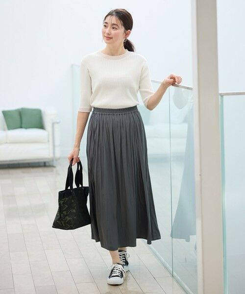 ANY / エニィ ニット・セーター | 【洗濯機可/UVカット/アンチピリング】ポイントシアーリブニット | 詳細13