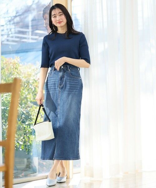 ANY / エニィ ニット・セーター | 【洗濯機可/UVカット/アンチピリング】ポイントシアーリブニット | 詳細18