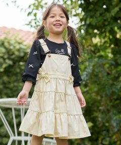 ANY / エニィ ロング・マキシ丈スカート | ティアード デニムジャンパースカート