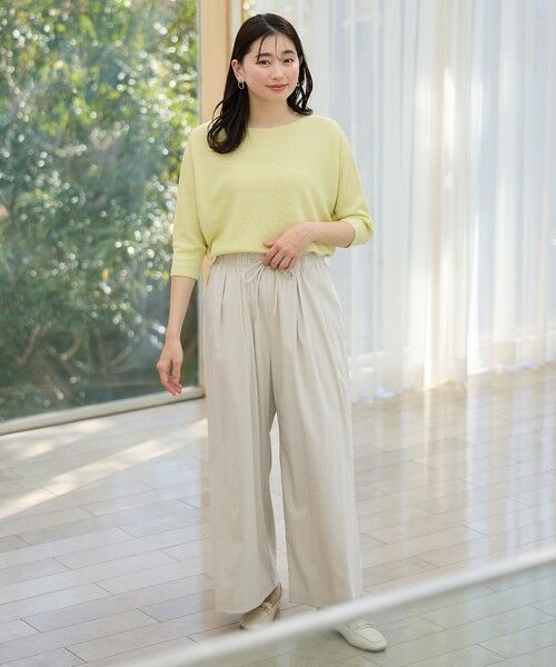 ANY / エニィ その他パンツ | 【新色追加/洗濯機可/ウエストゴム/接触冷感/UVケア】清涼リラックスハイウエストパンツ | 詳細3