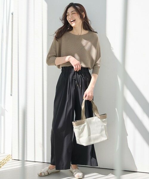 ANY / エニィ その他パンツ | 【新色追加/洗濯機可/ウエストゴム/接触冷感/UVケア】清涼リラックスハイウエストパンツ | 詳細11