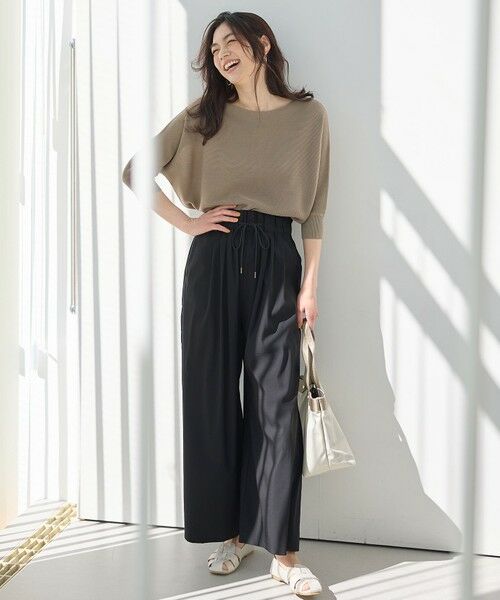 ANY / エニィ その他パンツ | 【新色追加/洗濯機可/ウエストゴム/接触冷感/UVケア】清涼リラックスハイウエストパンツ | 詳細12