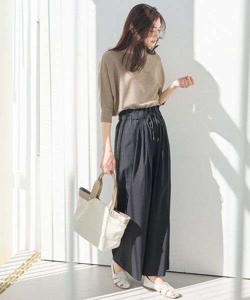 ANY / エニィ その他パンツ | 【新色追加/洗濯機可/ウエストゴム/接触冷感/UVケア】清涼リラックスハイウエストパンツ | 詳細14