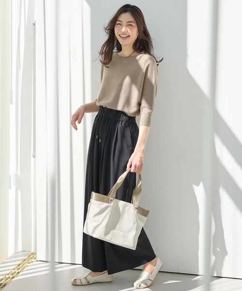 ANY / エニィ その他パンツ | 【新色追加/洗濯機可/ウエストゴム/接触冷感/UVケア】清涼リラックスハイウエストパンツ | 詳細15