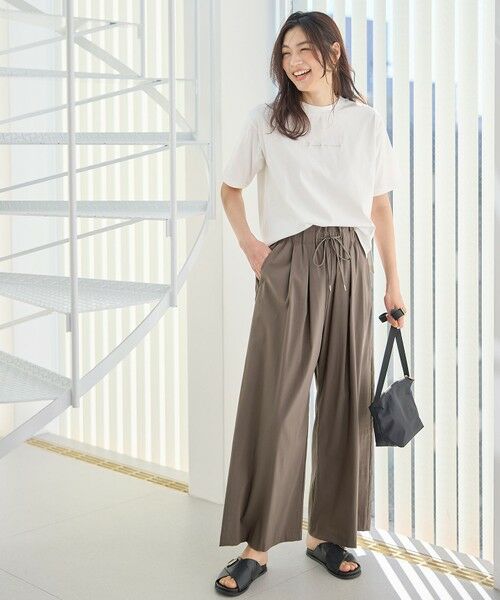 ANY / エニィ その他パンツ | 【新色追加/洗濯機可/ウエストゴム/接触冷感/UVケア】清涼リラックスハイウエストパンツ | 詳細23