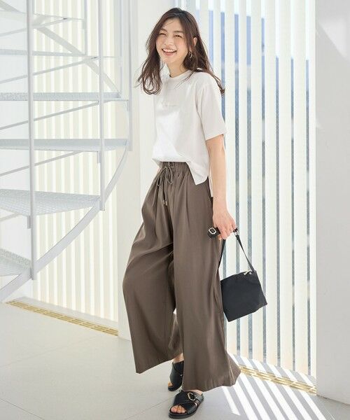 ANY / エニィ その他パンツ | 【新色追加/洗濯機可/ウエストゴム/接触冷感/UVケア】清涼リラックスハイウエストパンツ | 詳細25