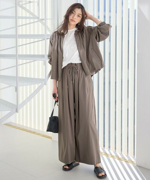 ANY / エニィ その他パンツ | 【新色追加/洗濯機可/ウエストゴム/接触冷感/UVケア】清涼リラックスハイウエストパンツ | 詳細26